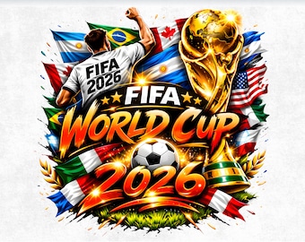 FIFA World Cup 2026 PNG SVG, Soccer Tournament Design, Football Graphic, Trophy Artwork, Sports Clipart, Fan Shirt Design