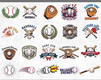 Baseball PNG SVG Bundle, Baseball Clipart Pack, Game Day Baseball Designs, Home Run Graphics, Sublimation PNGs JPGs SVGs Instant Download