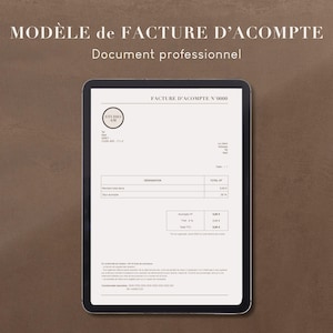 Aanbetalingsfactuursjabloon – Freelance interieurontwerper (Number / Excel / PDF)