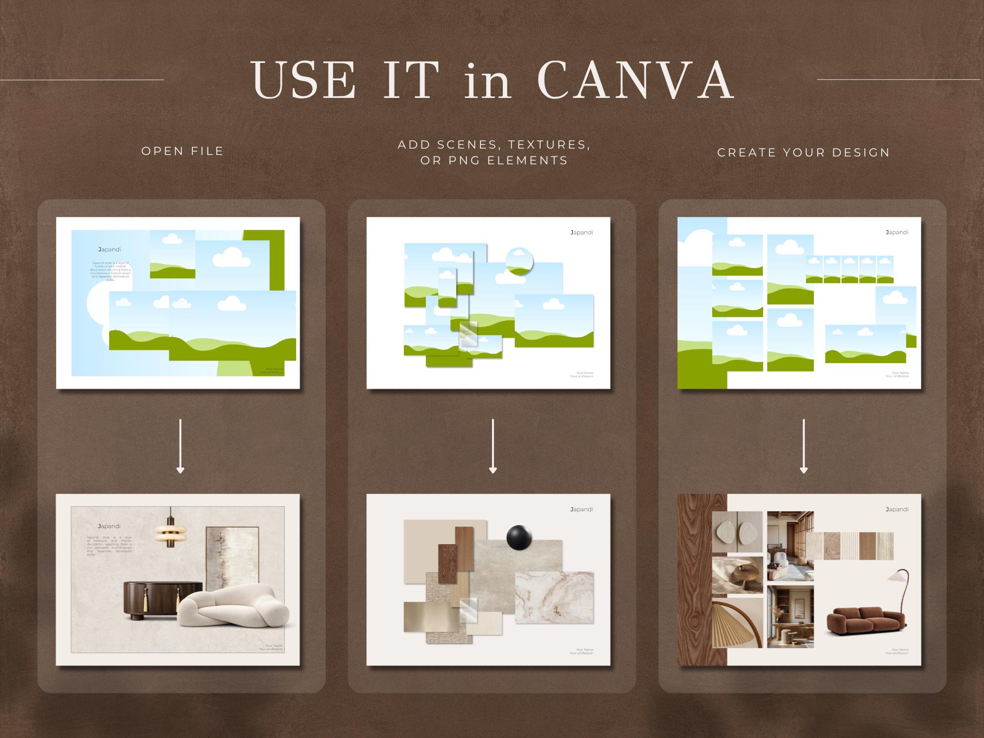 JAPANDI MOODBOARD Kit – Japandi Neutral Beige Interior Design Pack (PNG ...