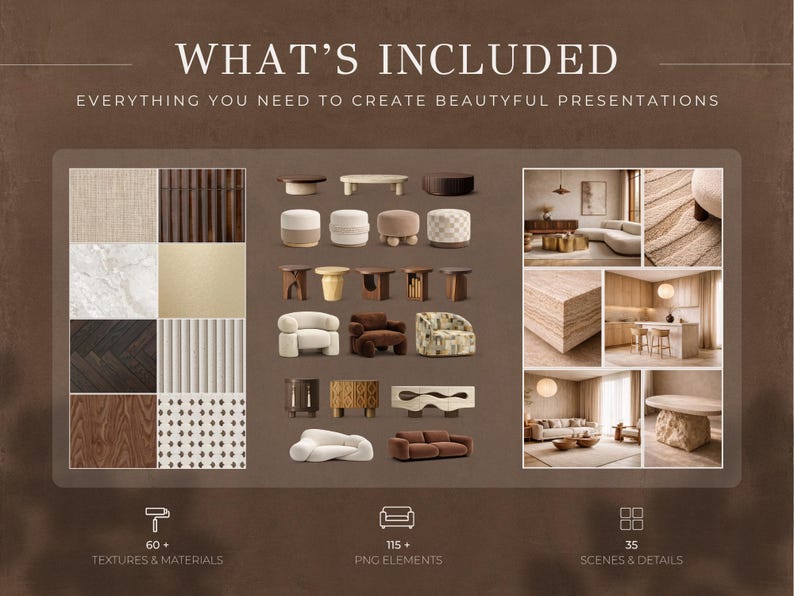 JAPANDI MOODBOARD Kit – Japandi Neutral Beige Interior Design Pack (PNG ...