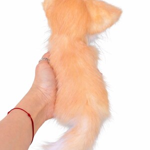 Handmade Faux Fur Fennec Fox Doll, Realistic Desert Animal Art Toy (20cm) image 4