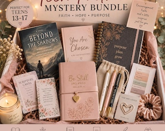 Teen Christian Mystery Gift Box | Faith and Adventure Book Bundle | Devotional, Journal and Scripture Gifts for Teens