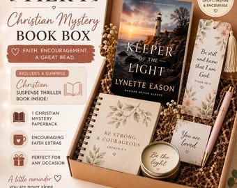 Christian Cozy Mystery Book Box | Faith Suspense Novel, Encouraging Extras (Tier 1)