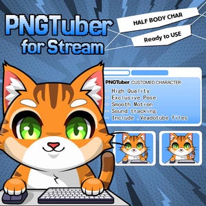Adorable Cat PNGTuber || Veadotube, Discord Reactive