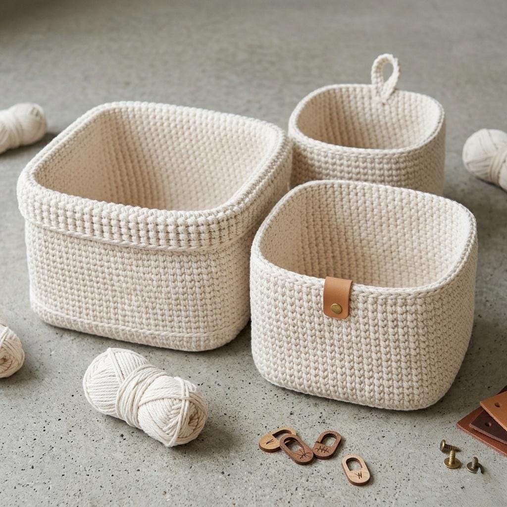 Small Square Basket - Etsy UK