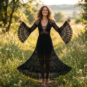 goth crochet dress pattern 50 Goth Crochet Patterns
