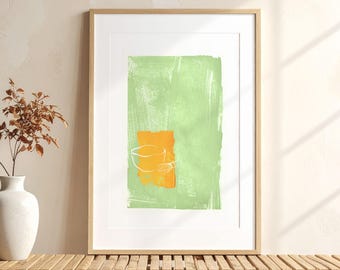 Matcha Chawan Tea Bowl Wall Art, Japanese Tea Ceremony Digital Download, Chasen Whisk Printable Art, Zen Kitchen Decor