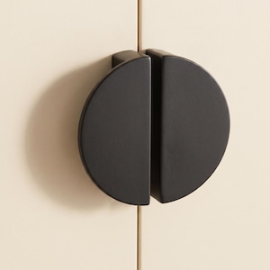 Tiradores modernos de media luna para armarios, negro mate, latón, tiradores de cajones dorados, pomos minimalistas para armarios, herrajes de cocina nórdicos.