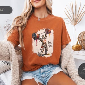 Dost Thou Even Hoist Knight T-Shirt, Comfort Colors® Workout Tee image 1
