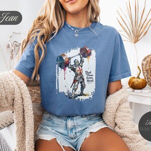 Dost Thou Even Hoist Knight T-Shirt, Comfort Colors® Workout Tee image 7