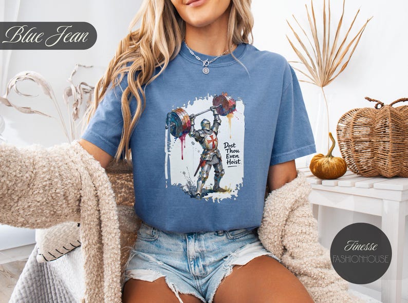 Dost Thou Even Hoist Knight T-Shirt, Comfort Colors® Workout Tee image 7