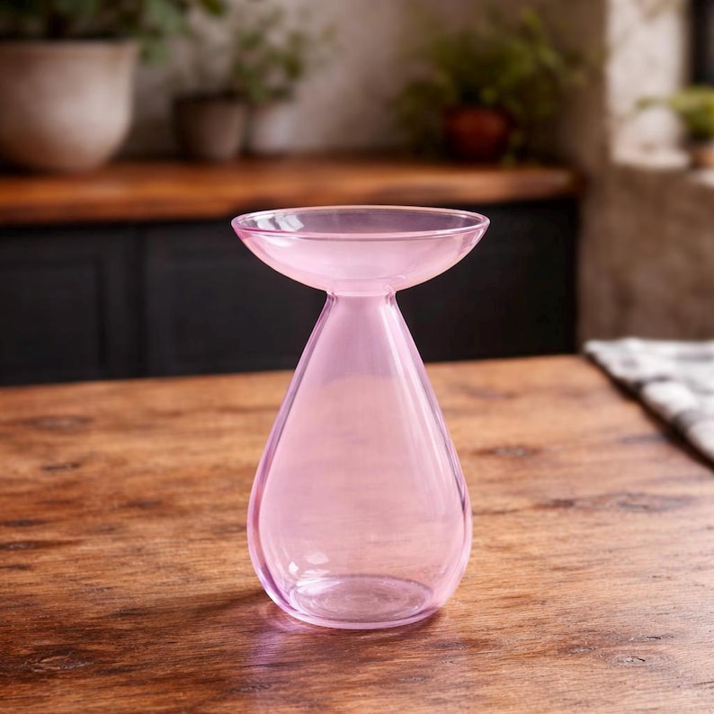 Avocado Growing Vase – Glass Propagation Vase – Grow Your Own Plant – Plant Lover Gift – Hydroponic Vase – Unique Home Decor pink