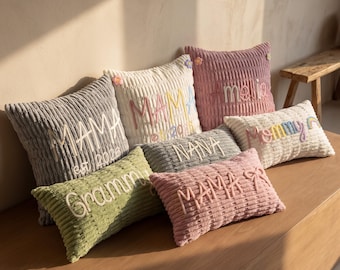 Cojín lumbar personalizado para la abuela, regalo personalizado para la abuela, decoración para la habitación del bebé con el nombre del bebé, regalo para la abuela