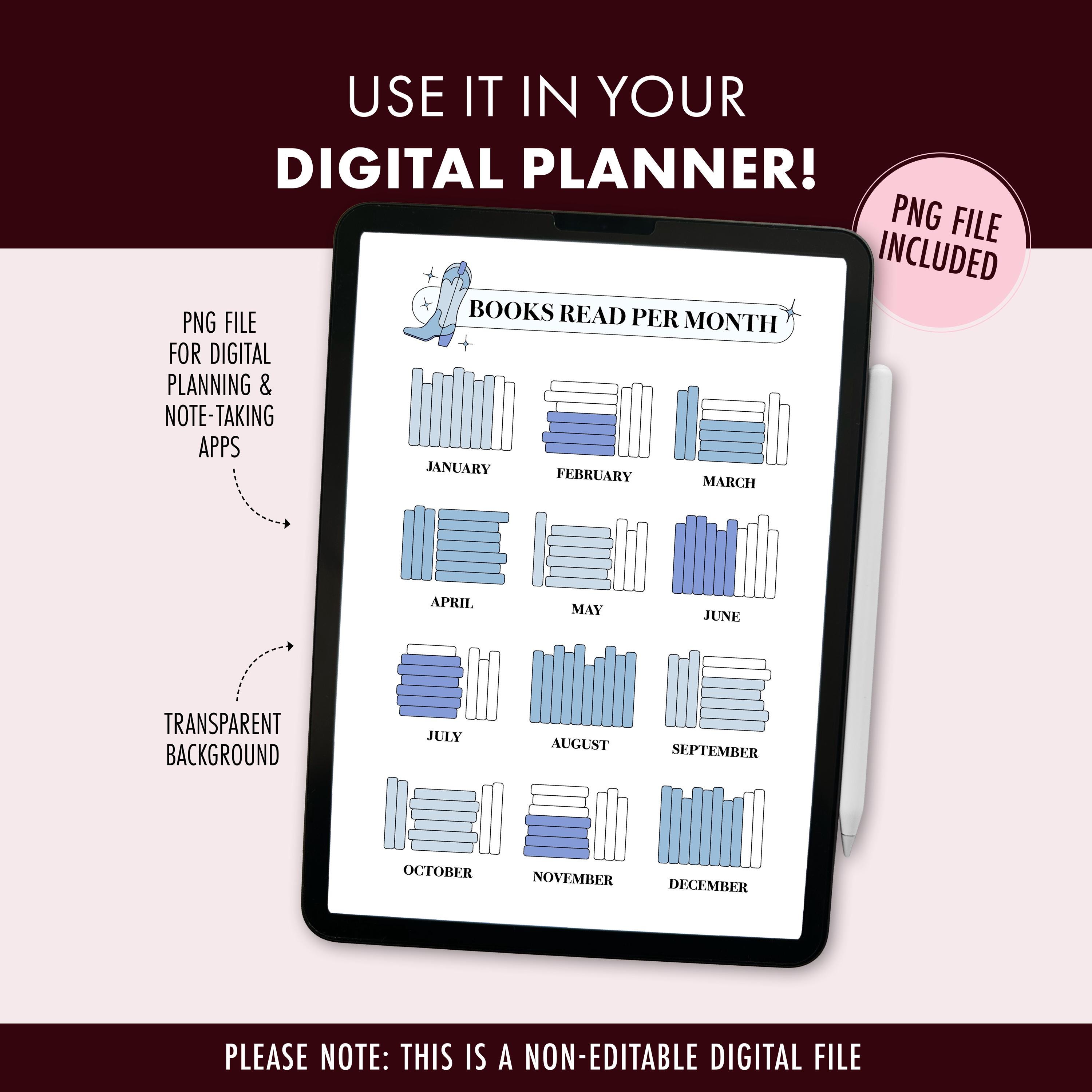 Monthly Bookshelf Tracker Printable | Reading Journal Insert (PDF ...