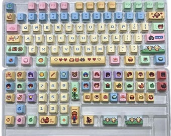 Stardew Valley Theme Keycaps for Mechanical Keyboard, Gaming Keycap Set, Cherry Profile, Artisan Keycaps