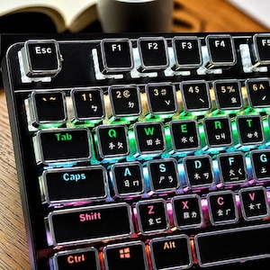 Low Profile Keycaps Retro Plating Keys For MX Switch, Universal English/Russian Keycap set For Mechanical Keyboard