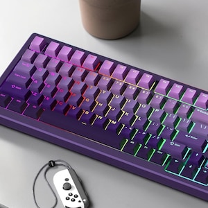Gradient keycap set shine through Top Print/Side Print RGB mechanical keyboard keycaps