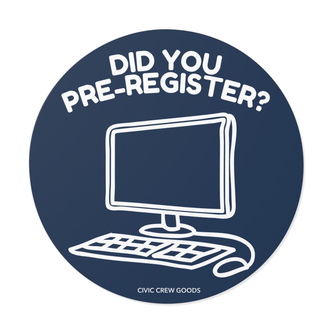 Did You Pre-register? Round Vinyl Sticker | Chaos Mini Series - Etsy