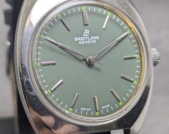 Rare vintage BREITLING GENEVE 17 jewels Custom made manual winding men's watch.