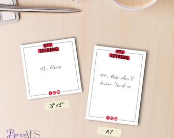 BTS - ARIRANG Digital Printable Notepads Stationery | Journal Memo Paper