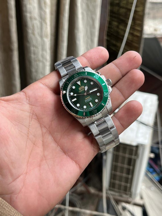 Orient Automatic Diver-Style Green Dial Watch (21… - image 3