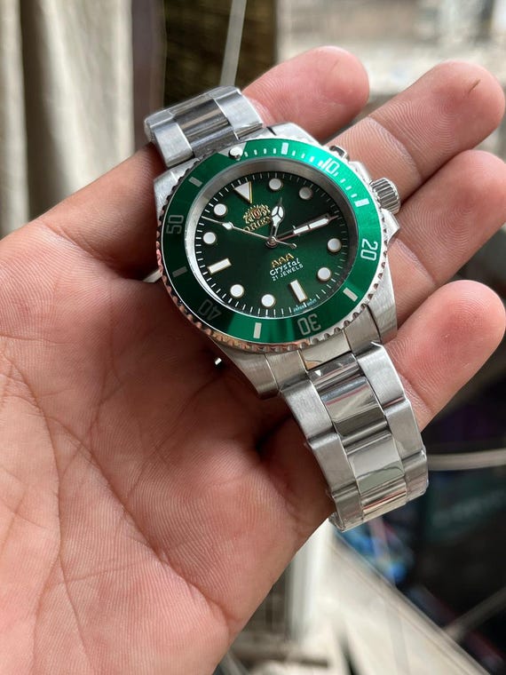 Orient Automatic Diver-Style Green Dial Watch (21… - image 2