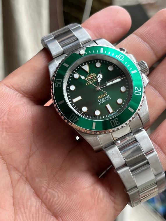 Orient Automatic Diver-Style Green Dial Watch (21… - image 1