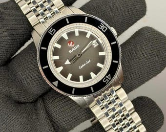 Relógio automático preto masculino Rado Captain Cook