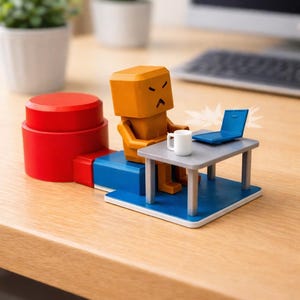 The Angry Desk Buddy - Push Button Stress Relief Gadget