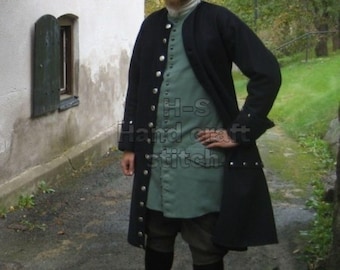 Chaqueta colonial del siglo XVIII para hombre, estilo Guerra de la Independencia, traje histórico de capitán pirata medieval.
