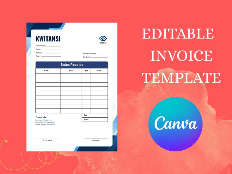 Editable Invoice Template | Small Business Bookkeeping & Billing ...