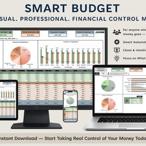 Smart Budget Excel-kalkylblad – Enkel mall för månadsbudget, utgiftsspårning och pengahantering | Finance Labs