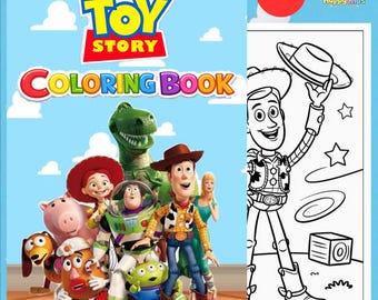 Toy Story Coloring Book for Kids – 50 Printable Pages A4, Kids Coloring Activity, Toy Story Characters Coloring Pages, Instant Download