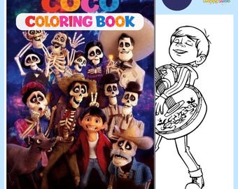 Coco Coloring Pages Printable PDF Coloring Pages for Kids | Disney Inspired Coco Characters | 50 Pages