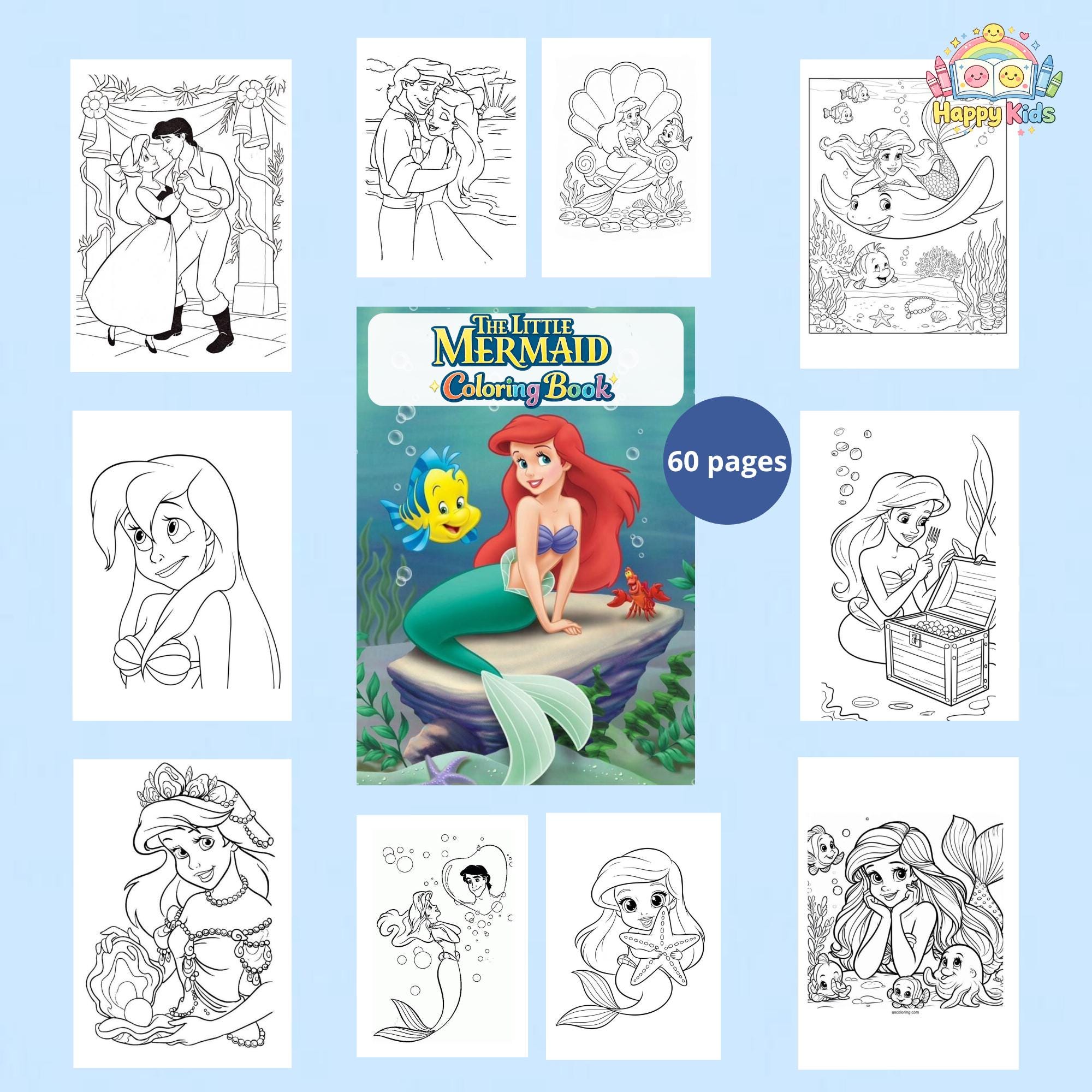 Ariel coloring book - Etsy 日本