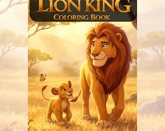 The Lion King Coloring Book for Kids – Printable 50 Pages PDF | Digital Download Coloring Book for Toddlers