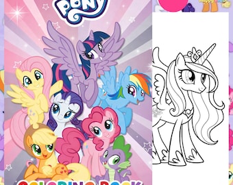 My Little Pony Coloring Book Printable PDF | 30 Pages A4 Digital Download | Kids Coloring Activity Book | Instant Download
