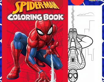 Spiderman Coloring Book for Kids | Superhero Coloring Pages PDF | Printable A4 Activity Book | 45 Pages Instant Download | Kids Art Fun