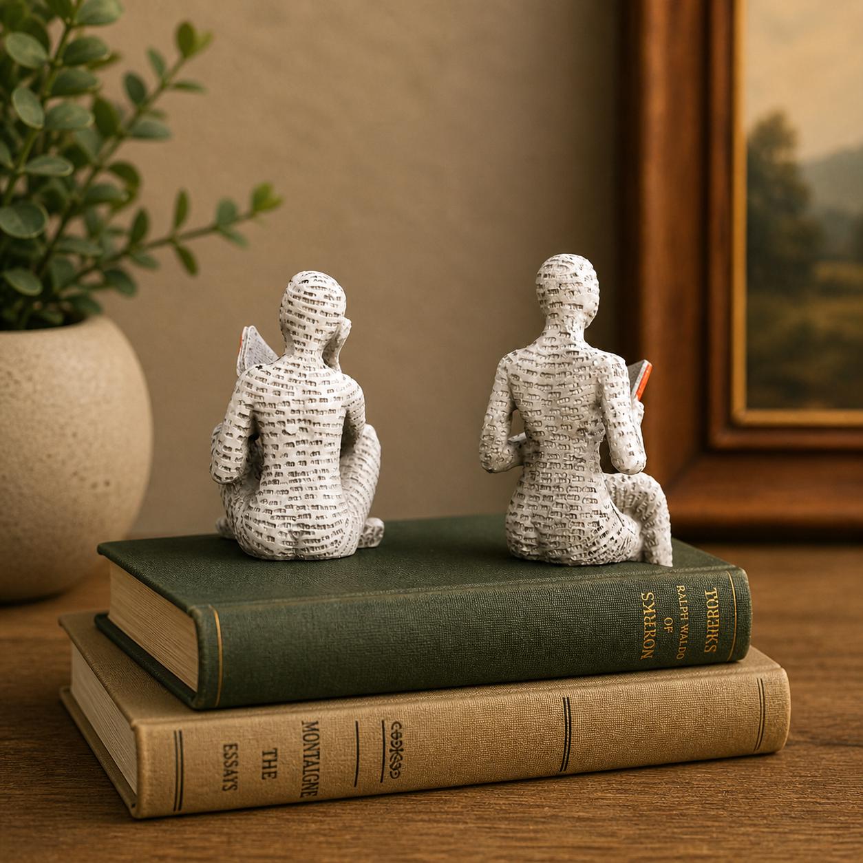 Reading Woman Figurine, Book Lover Gift, Bookworm Decor, Reading ...