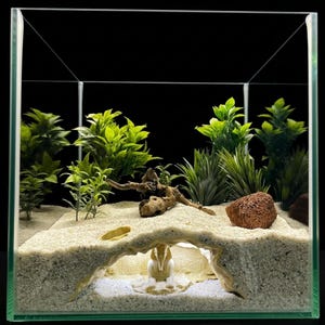 Nascondiglio per acquario faraone, ornamento per acquario tempio egizio