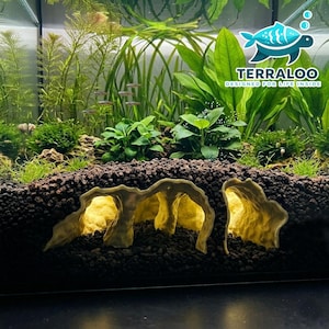 Atlantis Höhlen-Aquarium Versteck - Antike Ruinen Fisch Unterschlupf, Aquascape Decor, Süß- & Salzwasser Tank Höhle
