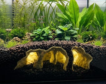 Refugio en la cueva de la Atlántida impreso en 3D: decoración de acuario con ruinas antiguas, refugio para peces.