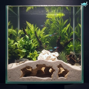 Abyssal Grotto Aquarium Cave | 3D Printed Fish Hideout, Shrimp Betta Cichlid Decor