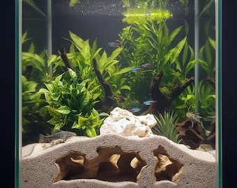 Grotte aquarium grotte abyssale | Cachette de poisson imprimée en 3D, décor de crevettes betta et de cichlidés