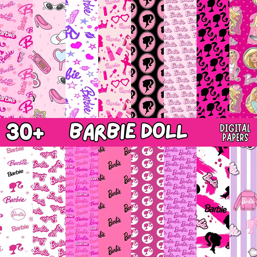 Barbie Doll Digital Papers Fashion Doll Digital Papers Fashion Doll ...