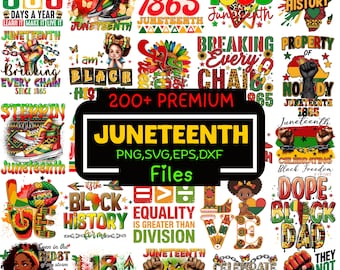 Bundle PNG Juneteenth, sublimation de l'histoire des Noirs, fierté afro-américaine, excellence noire, fichiers PNG culturels téléchargement immédiat