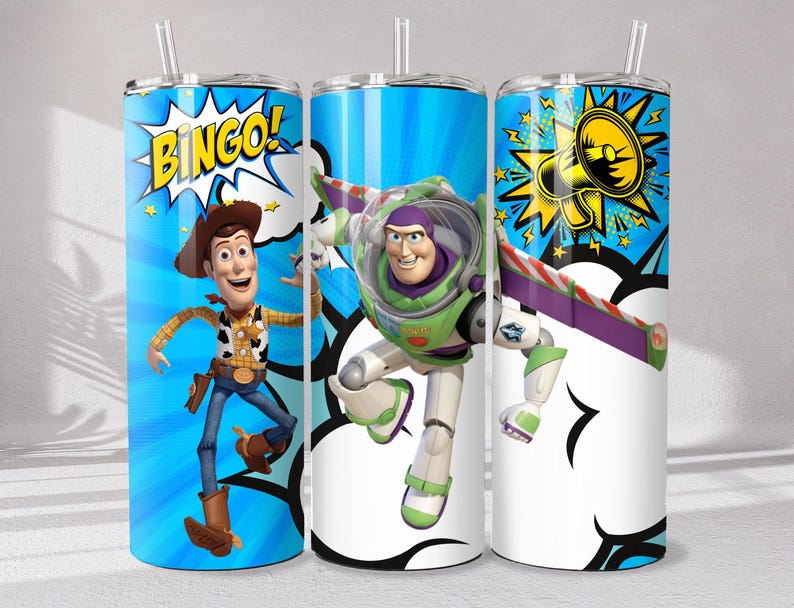 100+ Toy Story Tumbler Wrap Bundle, 120+ PNG Designs Instant Digital Download image 6