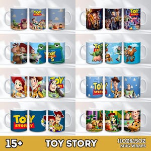 Toy Story Mug Wraps Bundle | 11oz & 15oz Sublimation Designs (Digital Download)