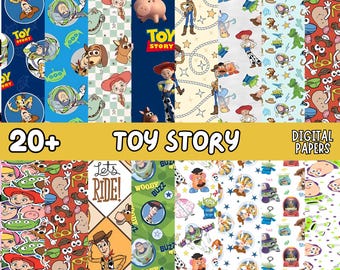 20+ Toy Story Digital Papers , toy story scrapbooking, toy story printable papers designs, Instant Digital Download